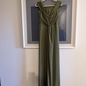 Andres Otalora Off-The-Shoulder Silk Georgette Maxi Dress